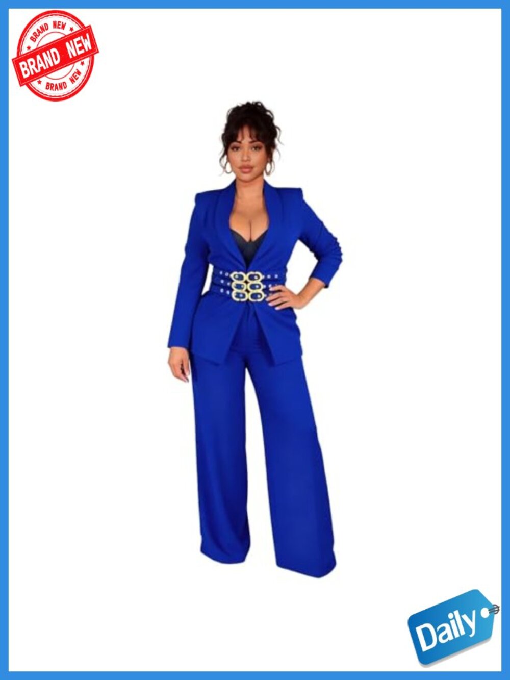 Women's 2 Piece Pantsuit Set Business Casual Blazer with Pants